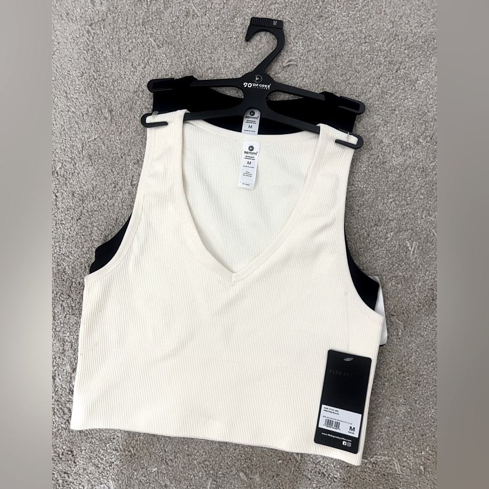 90 Degree by Reflex White and Black
Women's V-Neck Top